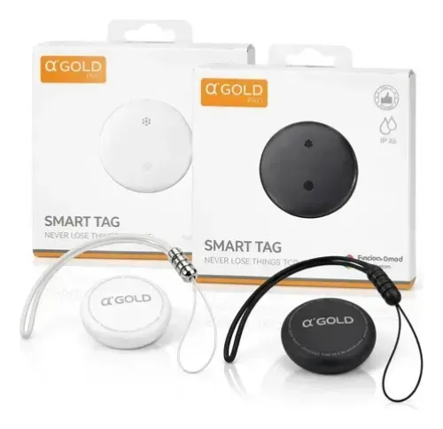 KIT 2 Rastreador Bluetooth Smart Tag Android Alpha Gold Pro Preto