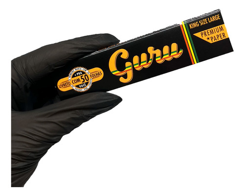Caixa Seda Guru Preta Black Large 50 Livretos
