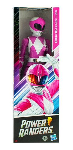 Imagen 5 de 9 de Power Rangers Pack Rojo Azul Negro Rosa Basico 28cm Hasbro