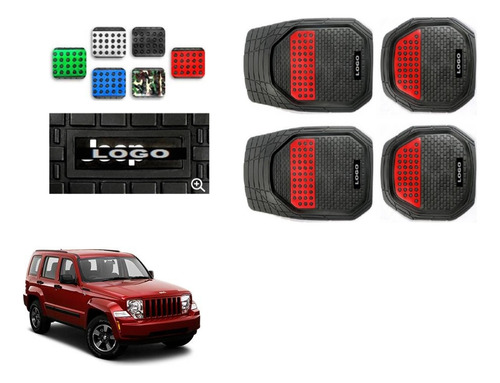 Tapetes Charola Color 3d Logo Jeep Liberty 2008 A 2012 2013