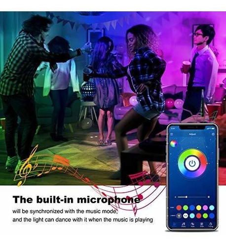 Luz Led Smart 60 Pie 5050 Rgb Tira Kits Control Remoto Music