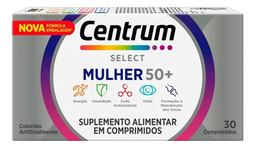 Multivitamínico Centrum Select Mulher 50+ 60 Comprimidos Sem Sabor