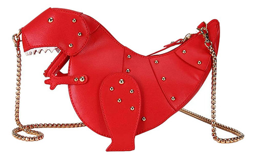 * Mujeres Lindo Dinosaurio 3d Bandolera Remache Chic Cadena