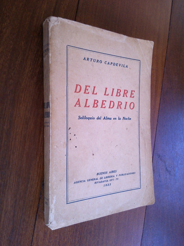 Del Libre Albedrio Soliloquio  Alma En La Noche - Capdevila