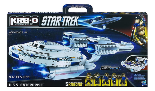 Kre-o Star Trek U.s.s. Enterprise 1701 C/ Luz Hasbro Quantidade De Peças 432