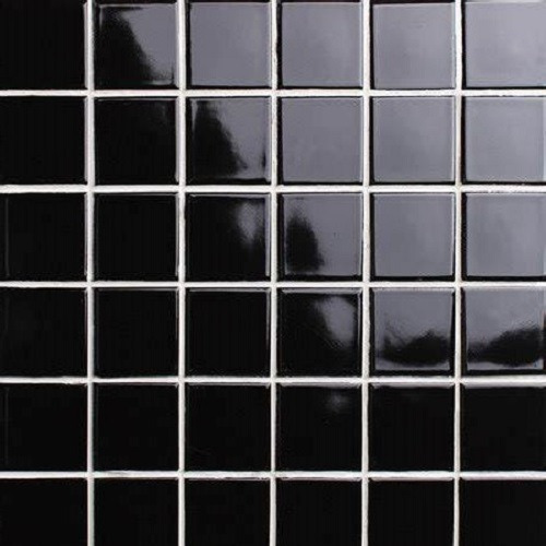 Azulejo Ceramico Negro Brillante   11x11 Lote 0,41 M2 1°