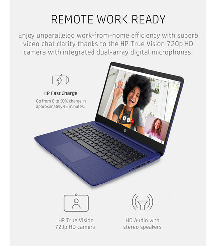 Hp 14 Portátil Intel Celeron N4020 4 Gb Ram 64 Gb Almacenami