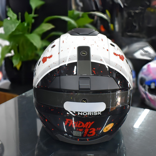 Casco Norisk Razor Jason Terror Friday the 13th, color blanco, diseño Jason Mask, talla 61/62