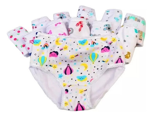 12 Pantys Para Niña Algodón Licrado Desde La Talla 2 A La 14