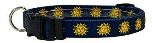 Collar De Perro Amarillo Diseño Soles Perro Con Tag-a-long T