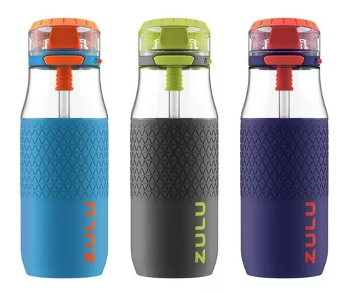 Botellas Para Agua 3 Piezas Varios Colores Zulu Para Gym