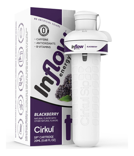 Cirkul Inflow Sabor Blackberry Zero Sugar Cartucho 20 Ml