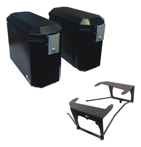 Kit Bauleto 33l Alumínio Preto Bmw F850 Gs Premium+ Suporte