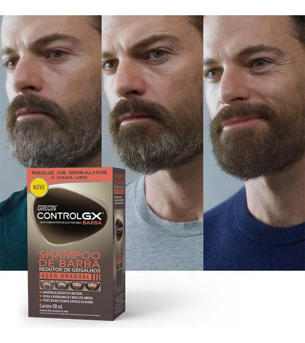 Shampoo De Barba Redutor De Grisalhos Control Gx Grecin118ml