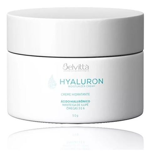 Creme Hidratante Facial Hyaluron 50g Belvittà Maciez Antiage