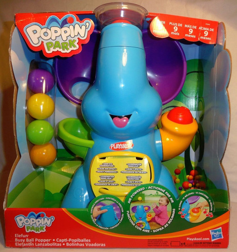 Elefante Musical De Playskool Lanza Pelotas Para Gateo Bebe