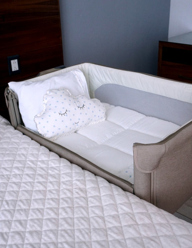 Set De Edredón Colecho Zuri 50x80 Color Blanco - Azul Diseño De La Tela Liso