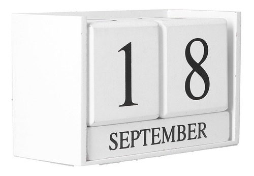 Calendario Perpetuo De Madera Elegante Práctico Retro Moda
