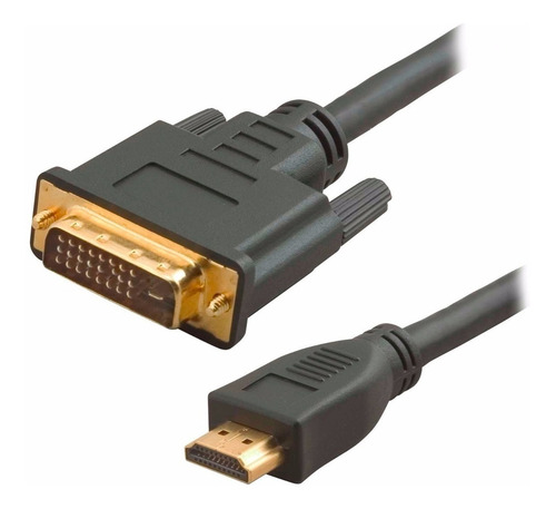 Cable Hdmi A Dvi De 1.5 Metros Fichas Doradas Pc A Tv
