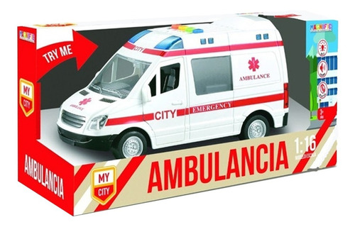 Ambulancia Con Luz Y Sonido Art2196 Pr