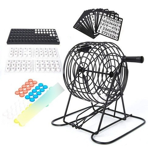 Set De Bingo Lota Completo Incluye Tombola Fichas Pelotas