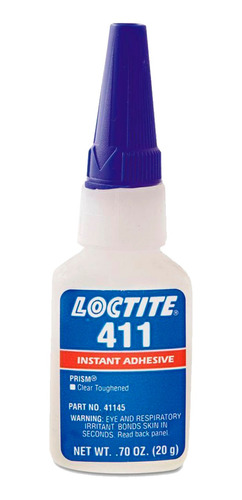 Adhesivo Loctite 411 Prism Transparente Tenaz 20 Gr