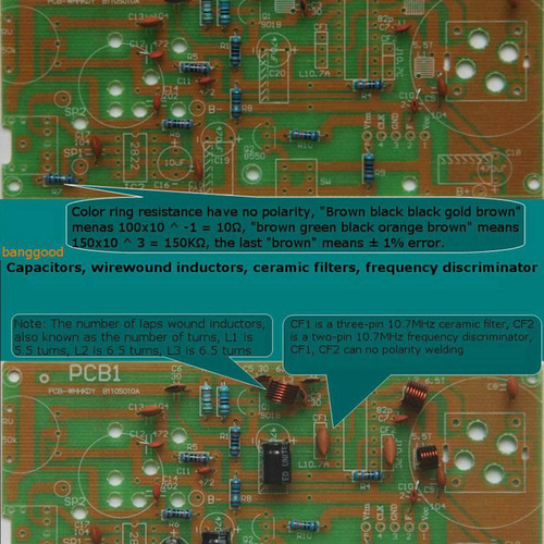2 Piezas Del Kit De Radio Fm De Bricolaje For Armar