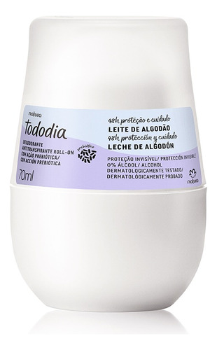 Desodorante Leche De Algodon Natura Tododia 70ml Roll-on 