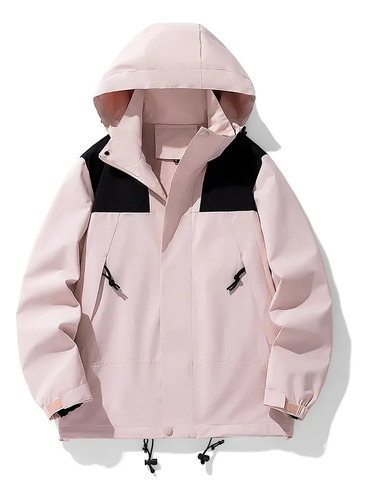 Chaqueta De Escalada Con Capucha Extraíble, Impermeable Y Resistente Al Viento Para Hombre