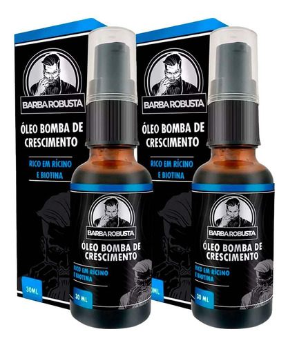 Kit 2 Óleo Para Barba Hidrata Modela Fortalece Barba Robusta