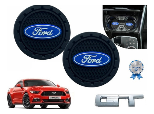 Par Porta Vasos De Auto Universal Ford Mustang Gt V8 15-20