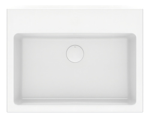 Bañera superpuesta con mesa, 55 x 42 cm, Optica Pq55 Roca Ic, acabado brillante, color blanco