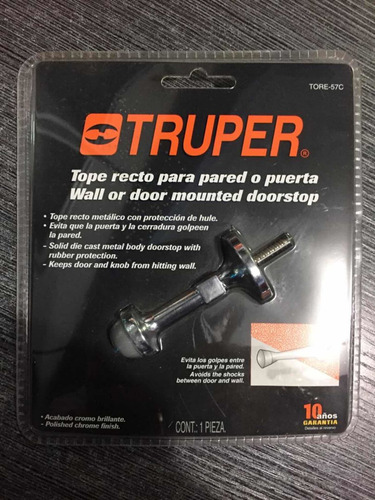 Tope Recto Para Pared O Puerta Truper