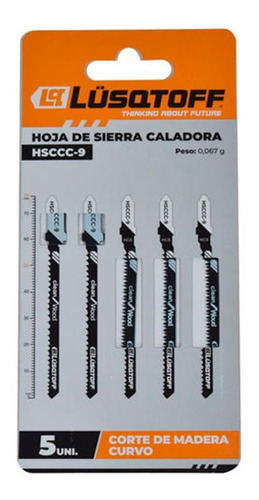 Hojas Sierra Caladora Madera Lusqtoff X5u Corte Curvo Hsccc9