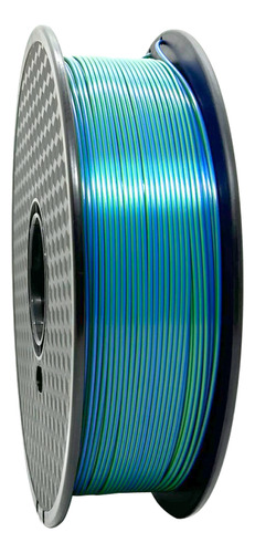 Filamento Hellbot Ecofila Pla Silk 1,75mm 1kg Color Duo Azul/verde