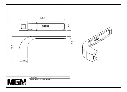 Fechadura Para Porta Banheiro Wc Modena Bronze Mgm