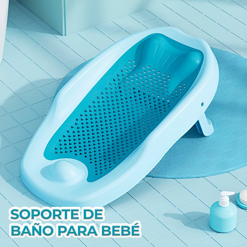 Soporte De Tina HOG170 Asiento Para Bañera De Bebe Antideslizante Color Azul