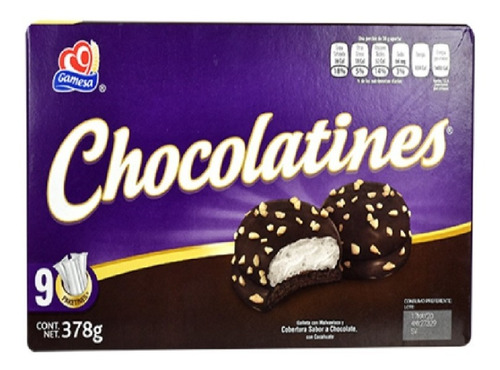 Chocolatines Gamesa Con Malvavisco Y Cacahuate 387grs