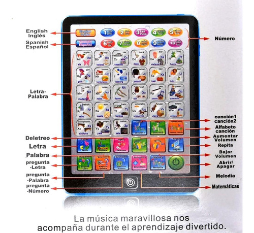 Tablet Didáctica Aprendizaje Portátil Multifunción Musical