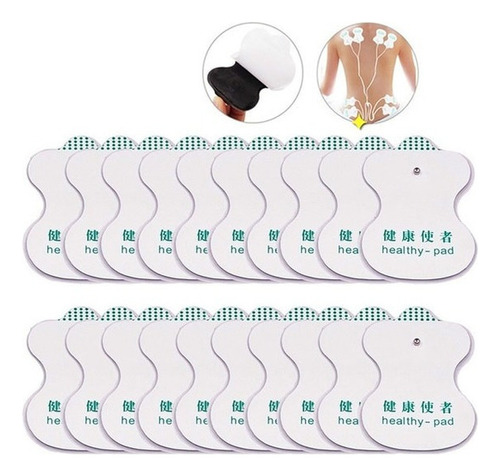 20 Piezas De Electrodo Pastillas De Masaje De Silicona Parch