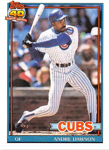 1991 Topps 640 Andre Dawson Nm-mt Chicago Cubs Tarjeta Comer