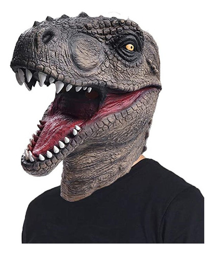 Máscaras Realistas De Látex Dinosaurio Jurásico For Adultos