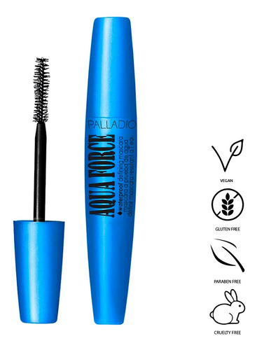 Mascara De Pestañas Palladio Aqua Force Vegana X10ml