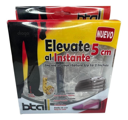 Plantillas Btall, Para Aumentar 5 Cms De Estatura, Subir 5cm