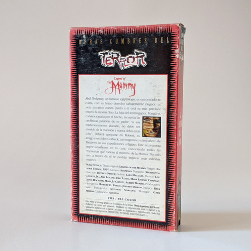 La Leyenda De La Momia - Obras Cumbres Del Terror Vhs (Usado)