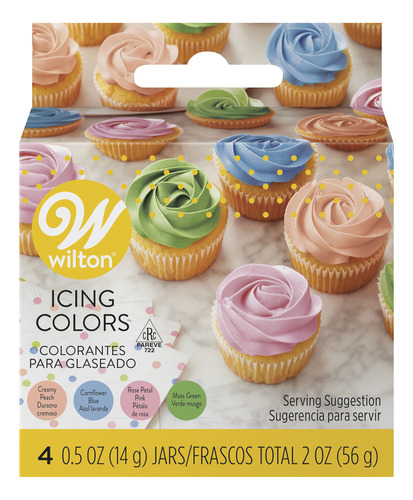 Colorantes Para Glaseado Colores Pastel 4 Piezas / Wilton