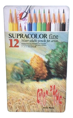 Lapices Acuarelables Carandache Supracolor Fine Artists X12