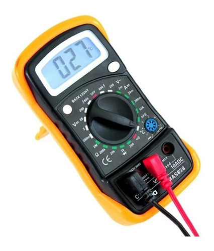 Imagem 1 de 3 de Multímetro Digital Com Sensor De Temperatura E Bateria