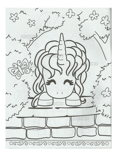 Libros Colorear Unicornio Recuerdos Fiesta Infantil 16 Pg