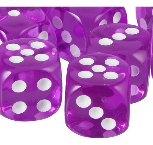 Paquete De 10pcs Acrílico Seis Púrpura